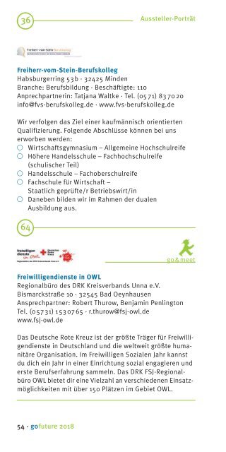 Ausstellerverzeichnis gofuture 2018