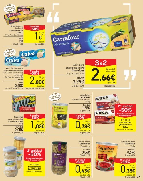 Carrefour todo 1€ unidad ofertas hasta 22 de febrero 2018