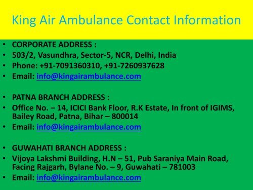 King Air Ambulance  Services from Guwahati to Mumbai with Doctors Facility