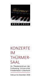 Programmheft Thürmer Konzerte 2018