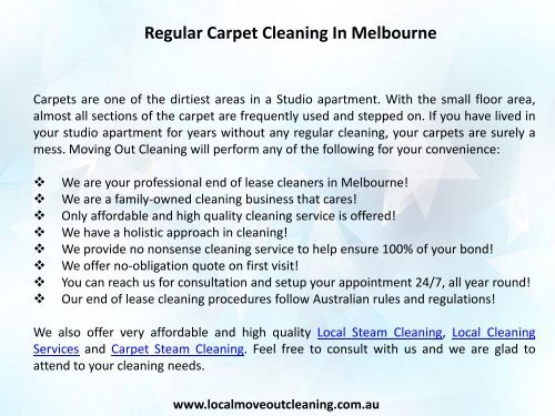 Regular Carpet Cleaning In Melbourne