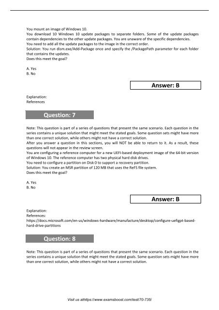 70-735 Exam Passing Guarantee 2018