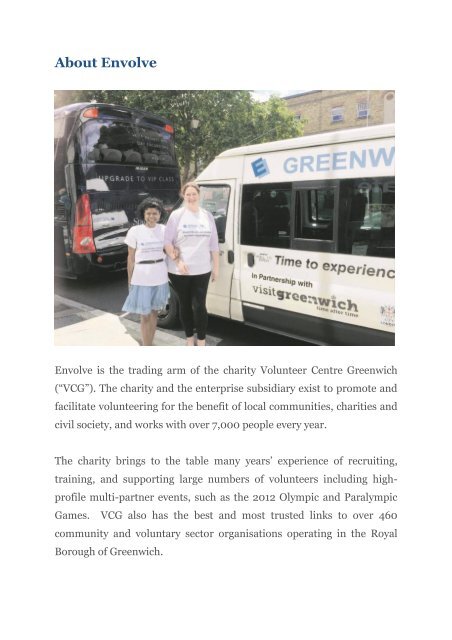 Envolve Greenwich Bus Tours Sponsorship Brochure