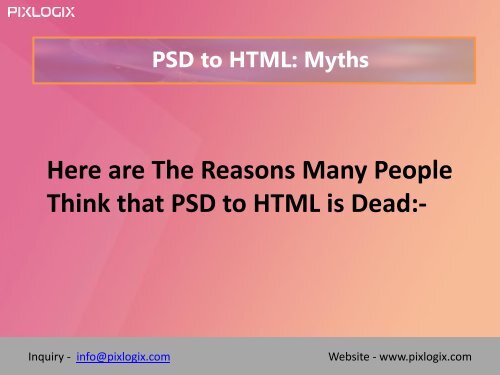 psd to html is dead