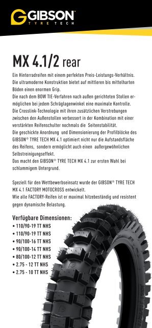 German issue of the 2018 Gibson Tyre Catalogue