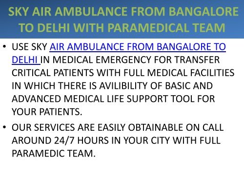 Sky Air Ambulance services in Bhubaneswar is available for 24/7 hours