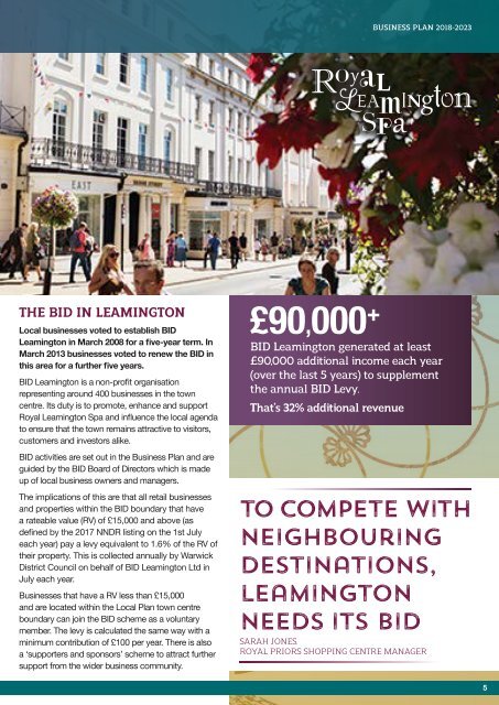 BID Leamington Business Plan 2018-2023