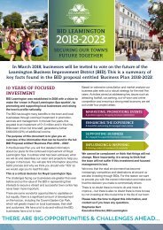 BID Leamington Key Facts - BID Ballot 2018