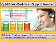 QuickBooks ProAdvisor Support 1-888-909-0535 Phone Number