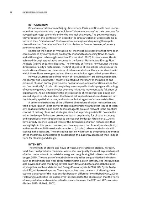 DESIGNING TERRITORIAL METABOLISM