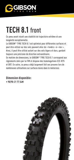 French issue Gibson Tyre Tech 