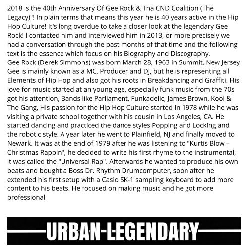 Urban Legendary ( The Legacy Of Force One )