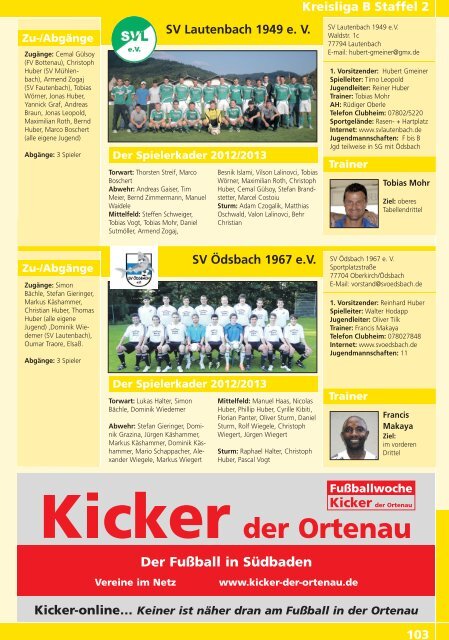 Kicker der Ortenau Sommer 2012/2013