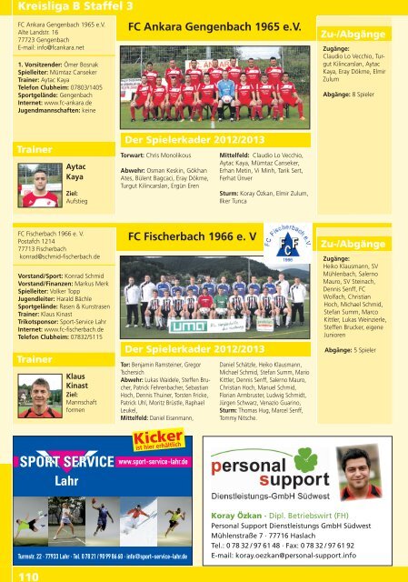 Kicker der Ortenau Sommer 2012/2013