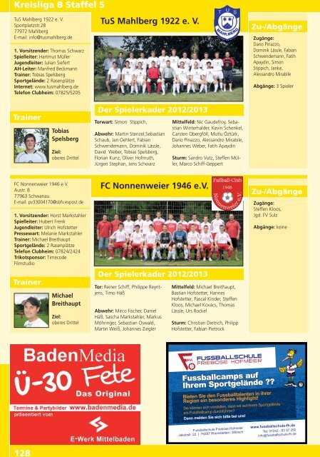 Kicker der Ortenau Sommer 2012/2013