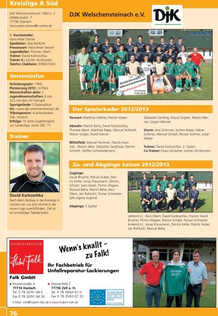 Kicker der Ortenau Sommer 2012/2013