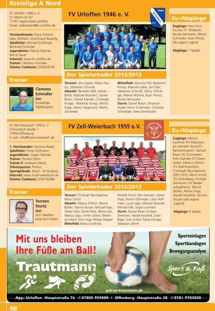 Kicker der Ortenau Sommer 2012/2013