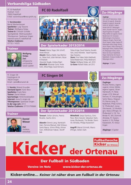 Kicker der Ortenau Sommer 2013/2014