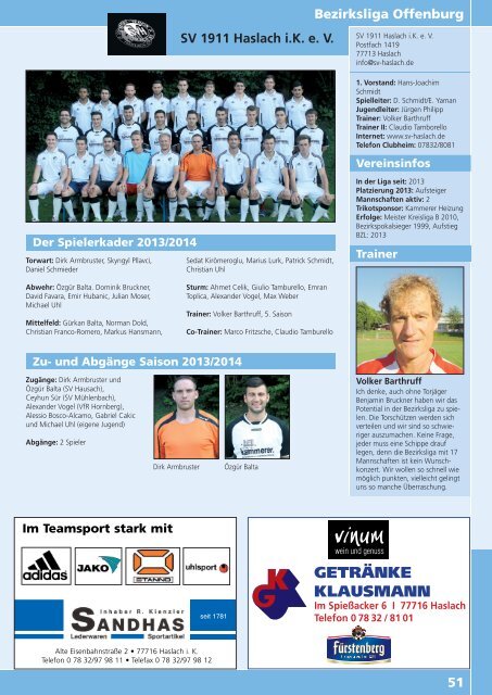 Kicker der Ortenau Sommer 2013/2014