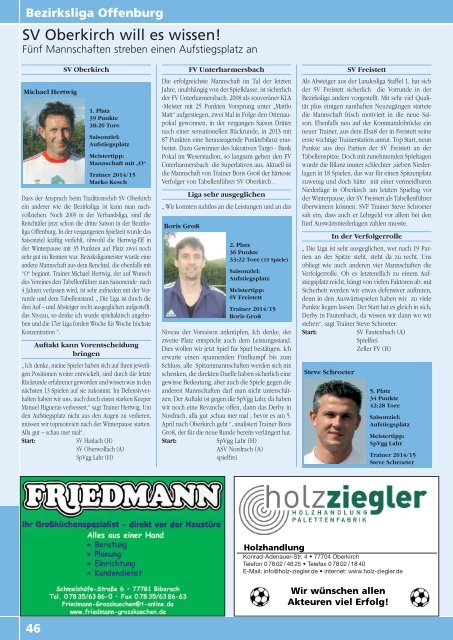 Kicker der Ortenau Winter 2013/2014