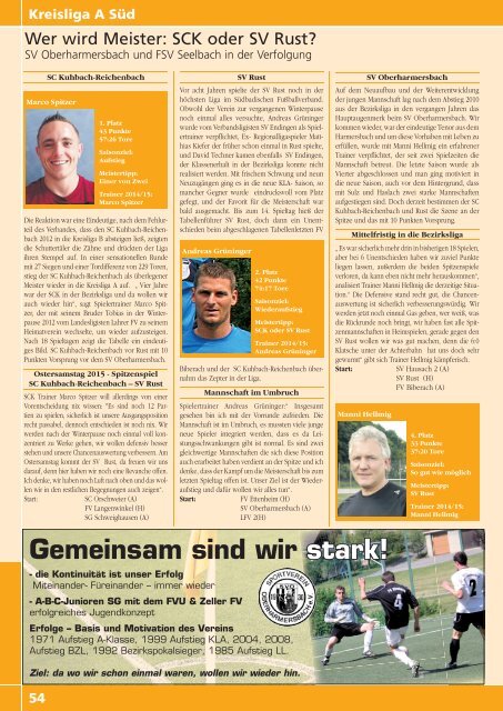 Kicker der Ortenau Winter 2013/2014