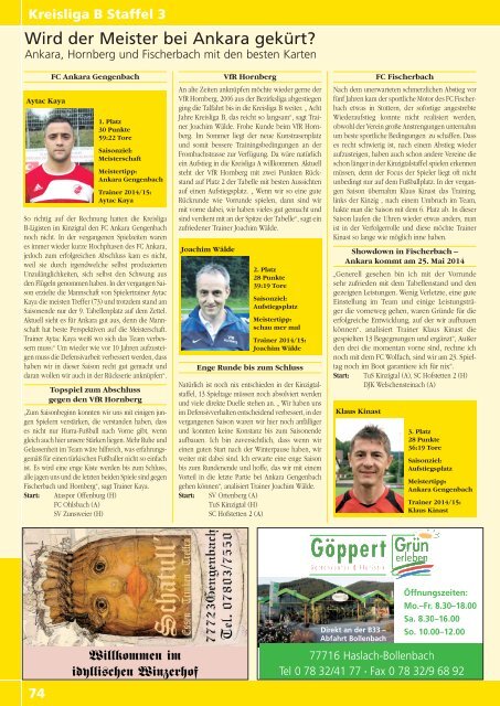 Kicker der Ortenau Winter 2013/2014