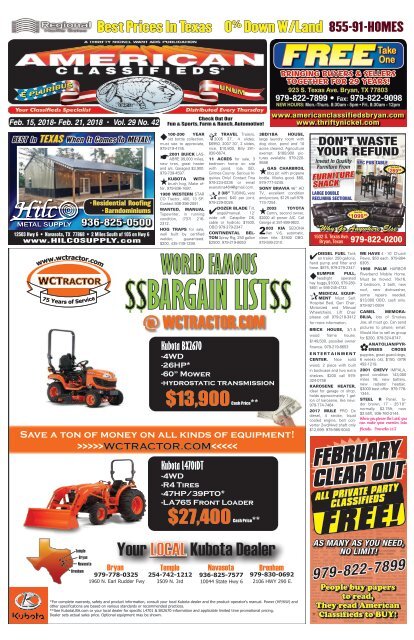 American Classifieds February 15th Edition