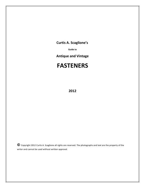 GuideToAntiqueAndVintageFasteners