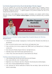 Get McAfee Framework Services Fixed with the Help of McAfee Support   