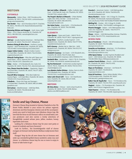 CLM Winter 2018 Food Section