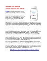 Reduce Your Urinary Flow with Urivarx