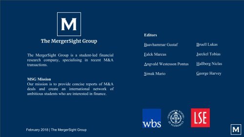 The MergerSight Group: CVS Health's $69 billion Acquisition of Aetna