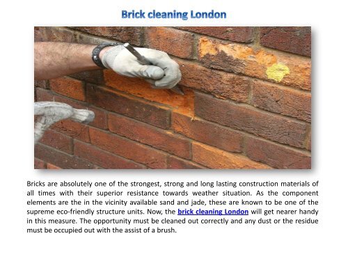 Brick cleaning London