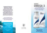 PUREST OMEGA new at CoyneHealthcare consumer leaflet launch NOV 2017