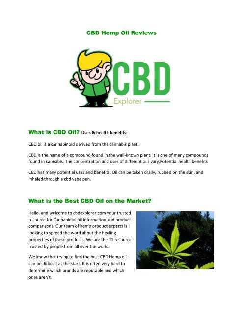 CBD Hemp Oil Reviews