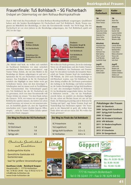 Kicker der Ortenau Winter 2014/2015