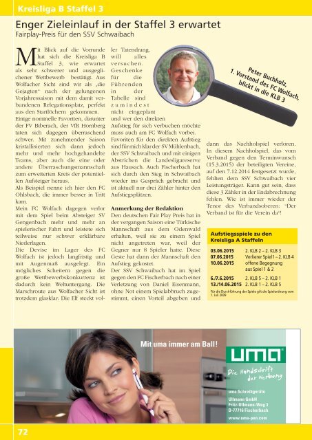 Kicker der Ortenau Winter 2014/2015