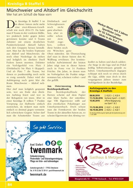 Kicker der Ortenau Winter 2015/2016