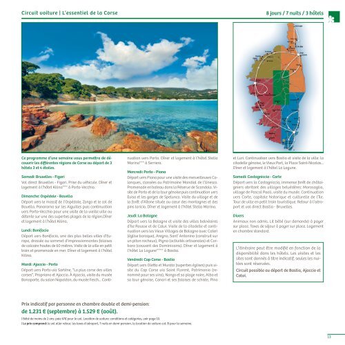 Brochure Corse été 2018 - CORSICA TRAVEL