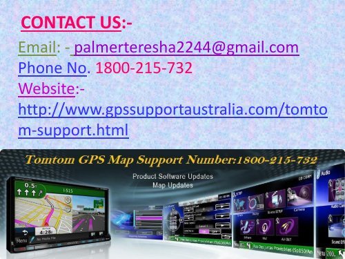 Get Solutions To Problems By TOMTOM Customer Support Number 1800-215-732