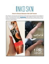 How to Choose Between Skin Self Tanner