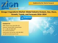 Global Omega 3 Ingredients Market, 2016–2024