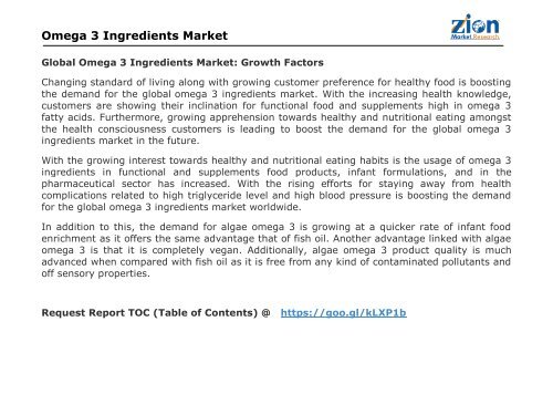 Global Omega 3 Ingredients Market, 2016–2024