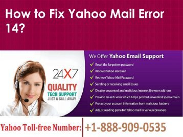 Fix Yahoo Mail Error 14 Call 1-888-909-0535 Yahoo Support