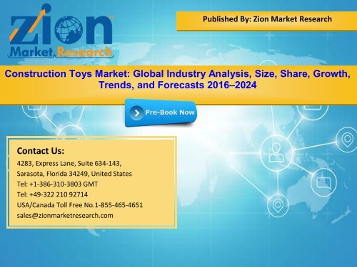 Global Construction Toys Market, 2016–2024