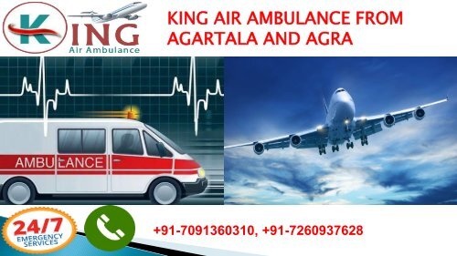 king air ambulance from agartala and agra