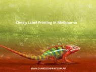 Cheap Label Printing in Melbourne - Chameleon Print Group 