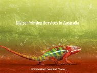 Digital Printing Services in Australia - Chameleon Print Group 