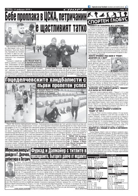 Вестник "Струма" брой 37, Вторник, 13 февруари