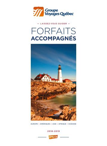 Brochure Forfaits accompagnés - édition février 2018